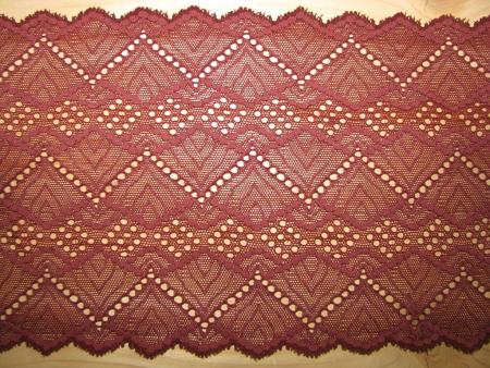 1m elastische Spitze in chestnut/kastanie Fb1348 -15,5cm