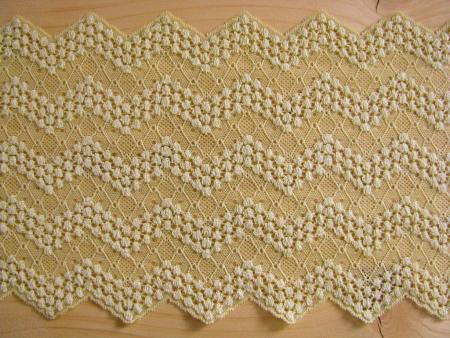 1m elastische Spitze in hellem gold-grün Fb1148 -15,5cm