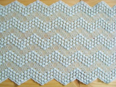 1m elastische Spitze in hellem brilliant-blau Fb0272 -15,5cm