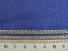1m Leinen-Stickband in königs-blau mit Gold-Kante - 6,8cm