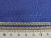 1m Leinen-Stickband in königs-blau mit Gold-Kante - 6,8cm
