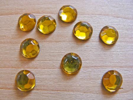 1g "Hotfix" Paillettensteine SS27 in leuchtendem gold Fb3600