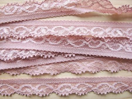 3m elastische Abschluss-Spitze in h.rosè Fb0156 - 1,3cm