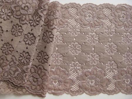 1m elastische Spitze in heller taupe Fb1228 - 16cm