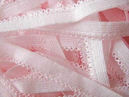 6m Wäschegummi in einem Hauch von rosa Fb0082 - 10mm inkl. Schlaufenkante