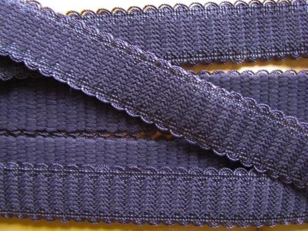 5m Träger-Gummi/Schulterband in jeans-blau Fb1467 - inkl. Schlaufen 21mm