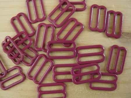8 Stk. Schieber Metall in berry Fb0157 - 14mm
