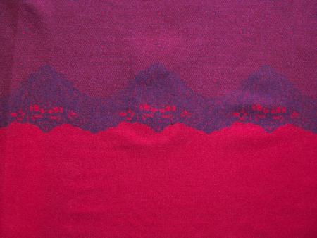 1m bi-elastische "Spitzen"-Microfaser "Eurojersey" in amaranth/lip-stick Fb1421 -Spitzendruck 26cm