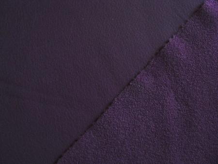 1m Flausch-Wirkfutter-Stoff in dunkelm violett Fb0046