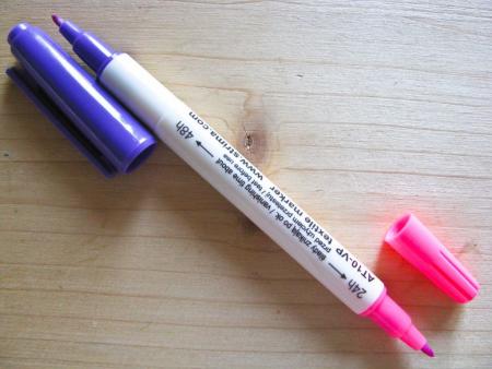 1 Stk. Markierstift in 2 Farben - verschwindet in 24 und 48 Stunden