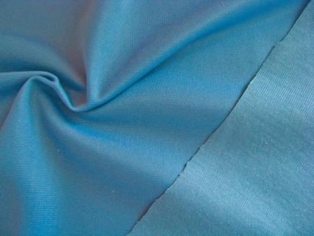 1m Cotton-PES-Wirkware in helio-blau Fb0350 Willy Hermann -  1,32m