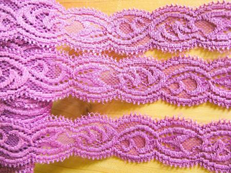 2m elastische Spitze in purple Fb1059 -  2,5cm