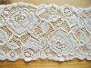 1m elastische Spitze "Roses" in ecru/zartes creme Fb1451 Hochzeitsspitze - 8cm