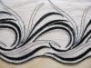 2m gegengleiche, bestickte Dessous-Spitze "Black & White" -19,5cm / Stickbreite 13cm