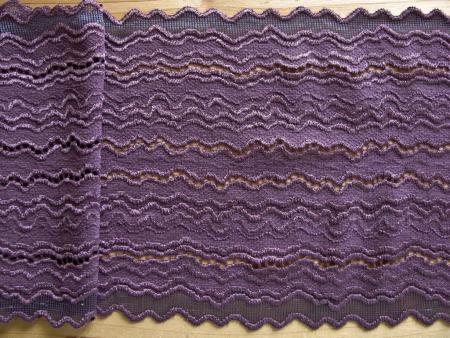 1m elastische Spitze "Waves of violett" - 16cm