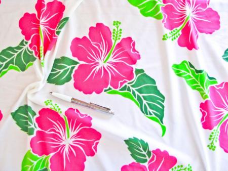 1m bi-elastische Microfaser "Tropic Hibiskus" - 1,50m