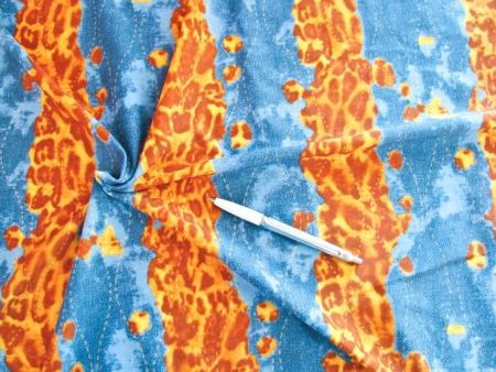 1m bi-elastische Microfaser "Jeans of Animalprint"