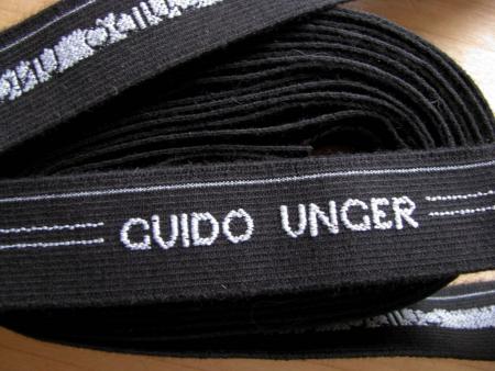 4m Bundgummi "Guido Unger" in schwarz/weiß Fb4000 - 25mm