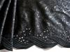 2m gegengleiche Dessous-"Lycra"-Spitze bestickt in schwarz Fb4000 - 15cm /Stickbreite 5,5cm