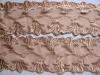 1m elastische, bestickte Spitze in make-up/kamel Fb0512 - 12cm