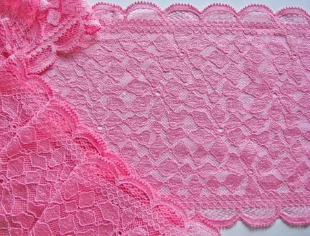 1m elastische Spitze in pink/bonbon Fb1423 - 16cm