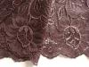 1m elastische Spitze in dunkles sacher-braun Fb0428 -16,5cm