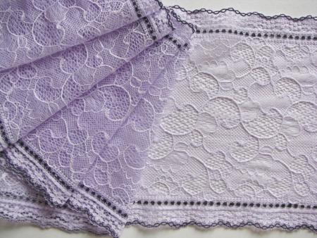 1m elastische Spitze "Summer Lilac" - 16,5cm