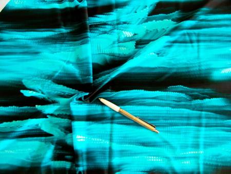 1m bi-elastische Microfaser/Lycra "Broken Water"