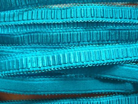 5m Schmuck-Träger-Gummi/Schulterband in türkis-blau Fb1394 - 13mm / inkl. Schlaufen 15mm