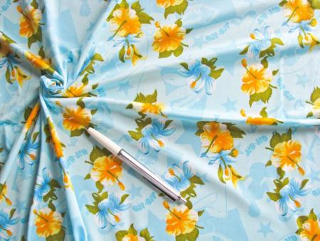 1m bi-elastische Microfaser/Lycra "Caribbean Summer" -1,50m