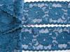 1m elastische Spitze in quellen-blau/Richtung jeans-blau Fb0583 - 6cm