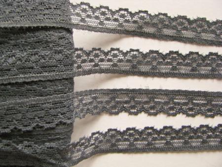 3m elastische Abschluss-Spitze in schiefer-grau Fb1452 - 1,5cm