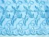 2m gegengleiche Dessous-Spitze "Blue Ocean" bestickt - 17,5cm / Stickbreite 15cm