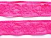 2m elastische Spitze in kräftigem Pink Fb1423 -  3cm