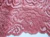 1m elastische Spitze in garnet/Richtung rosè Fb0628 - 16,5cm