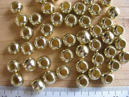 4 Stk. Großloch-Perlen in gold