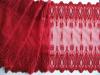 1m elastische, bestickte Spitze in dunklem kirsch-rot Fb0105 -  19,5cm