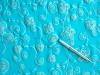 1m bi-elastische Microfaser "Glittering Flowers of Ornament" - 1,50m