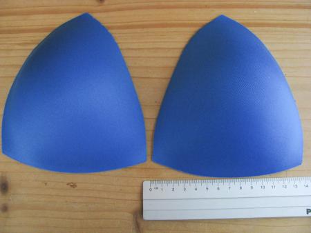 1 Paar dünnere BH-Einlagen/Körbchen in gobelin-blau Fb1315 - 44er