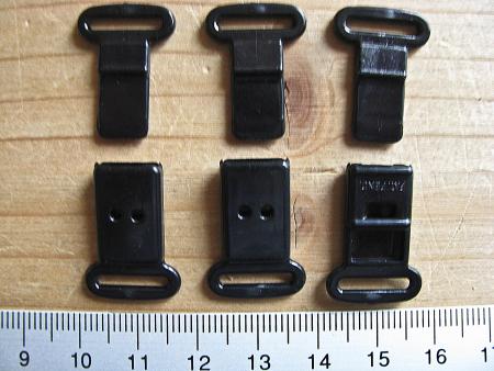 3 Paar Verschlüsse in schwarz Fb4000 - 12mm