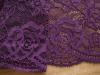 1m elastische XL-Spitze in dunkler brombeere Fb0158 - 22cm