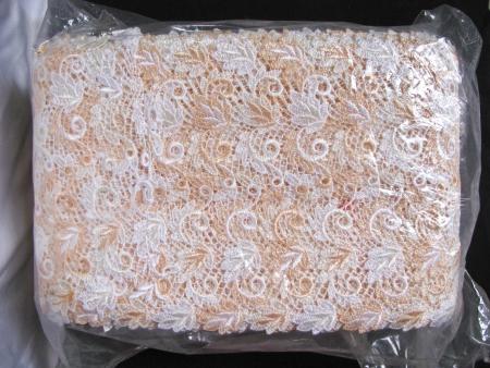 1Paket/27m Makramee-Spitzen in mandarin Fb0134, creme  Fb1451 und rein-weiß FB2000    -25% - 18cm