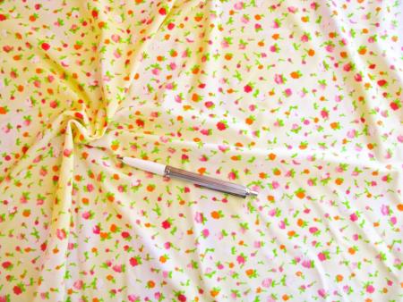 1m bi-elastische Microfaser "Flower Field" - 1,50m