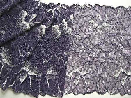 1m elastische Spitze "Midnight Lila" -19,5cm