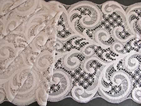 1m elastische XL-Spitze in rosigem porzellan Fb3518 -23cm