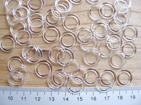 8 Stk. Ringe in klar/transparent - 9mm