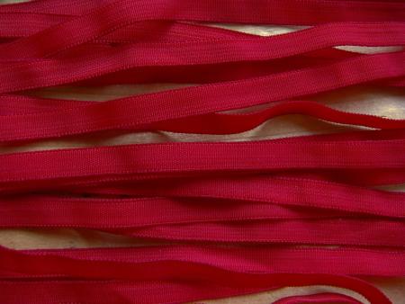 10m zartes Gummibändchen in dunklem kirsch-rot Fb0105-  6mm