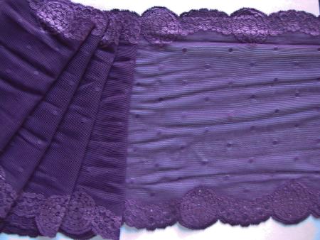 1m elastische Spitze in hollunder Fb0056 -17,5cm