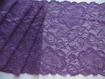 1m elastische XL-Spitze in d.zyklame Fb0575 - 22,5cm
