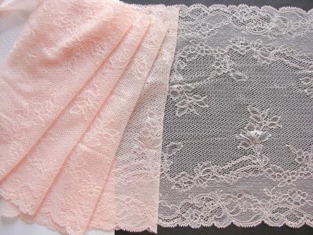 1m elastische XL-Spitze in h.mandarin Fb0134 - 22cm